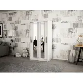 Minio Armoire 120 cm POLE blanc mat