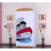 BDW Armoire, 2 portes, 2 tiroirs, penderie, 180x90 cm, hêtre