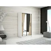 Minio Armoire 100 cm RHOMB blanc mat / Sonoma