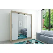 Minio Armoires TOKYO 1 180 cm Sonoma / Blanc