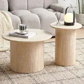 Zesso Milton & Oldbrook Couchtisch Mezica Travertine look