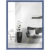 MendeFrames H080 Miroir mural en bois bleu 10x10 cm