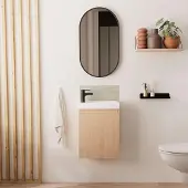 MOB-IN Meuble lave-mains LISA + miroir ovale