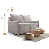 AX Living Valdoria Canapé moderne avec coussins beige Canapé-lit 165 cm