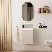 MOB-IN Meuble lave-mains LISA + miroir ovale