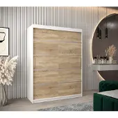 Minio Armoire 150 cm VERONA 1 blanc / Sonoma