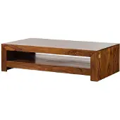 MASSIVMOEBEL24.DE MASSIVMOEBEL24 | Table basse 135x70 Palissandre laqué Noisette DUKE #120