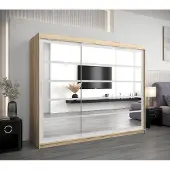 Minio Armoire 250 cm ROMA 2 Chêne Sonoma / Blanc