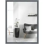 MendeFrames H080 : Miroir mural en bois gris, dimensions 20x40 cm