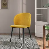 Zesso Chaise de salle à manger Stozy Kamala jaune