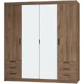 AX Living Armoire avec miroir chene Lefkas Storicos 4P6T 176,3