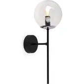 Light11 HOME Applique murale Siena noir-chrome 1 flamme verre transparent E14