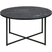 Zesso Smuk Table basse Ø 80 cm Saga Marbre Noir