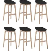 MOB-IN Lot de tabourets de bar en bois 65cm RIVA