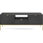 Minio Armoire TV NOVA Noir avec pieds dorés