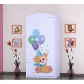 BDW Armoire, 2 portes, 2 tiroirs, penderie, 180x90 cm, blanc