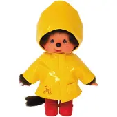 Wiky Monchhichi Monchhichi garçon en imperméable jaune 20 cm