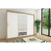 Minio Armoire 250 cm ROMA 1 Chêne Sonoma / Blanc