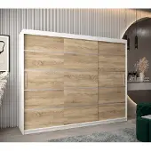 Minio Armoire 250 cm VERONA 1 blanc / Sonoma