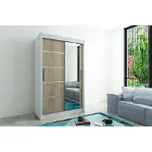 Minio Armoire 150 cm VERONA 2 blanc / Sonoma