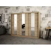 Minio Armoire 250 cm POLE Chêne Sonoma