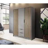 Minio Armoire NELLY 3D Artisan chêne / gris