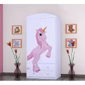BDW Armoire, 2 portes, 2 tiroirs, penderie, 180x90 cm, blanc