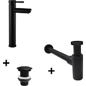 MOB-IN Robinet bec haut GRIFO + bonde LIV + siphon SIMON