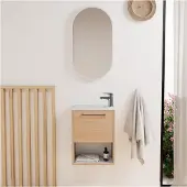 MOB-IN Ensemble lave-mains NIKA avec niche et miroir ovale