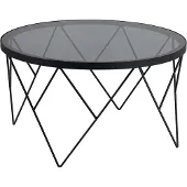 Zesso Smuk Table basse Ø 80 cm Vanessa Verre fumé