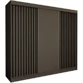 AX Living Armoire portes coulissantes Cabinio gris/noir 240 cm