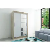 Minio Armoire 150 cm ROMA 1 Chêne Sonoma / Blanc