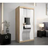 Minio Armoire 100 cm MADRYT Chêne Sonoma / Blanc