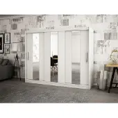 Minio Armoire 250 cm POLE blanc mat