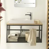 MOB-IN Ensemble lave-mains WILO grande largeur avec robinet 60cm