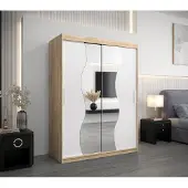 Minio Armoire 150 cm MADRYT Chêne Sonoma / Blanc