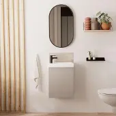 MOB-IN Meuble lave-mains LISA + miroir ovale
