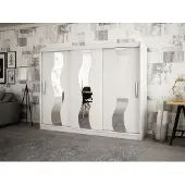 Minio Armoire 250 cm SEWILLA blanc mat