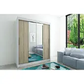 Minio Armoires TOKYO 1 200 cm Blanc / Sonoma