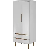 Minio Armoire 80 cm BODO blanc / chêne rivera