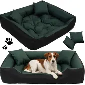 EDANTI Lit pour chien Canapé-lit imperméable 130X105 Cm Vert