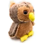 Onwomania peluche peluche hibou hibou hauteur 20 cm gris