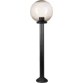 H4L Lampe d'allée Boule verre fumé 30cm Ø, hauteur 100cm