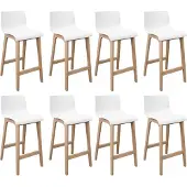 MOB-IN Lot de tabourets de bar en chêne 65cm TANNA