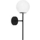 Light11 HOME Applique murale Siena noir-chrome 1 flamme verre blanc E14