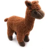 Onwomania Peluche Tissu Animal Alpaga brun debout Pako 20 cm