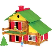 Jeujura Jeu De Construction Chalet - 175 Pieces - Coffret Bois