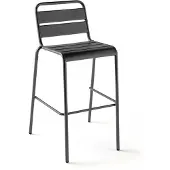 Oviala Chaise haute en métal anthracite - Palavas