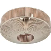 TRIO Plafonnier SVEA beige-crème 1xE27x10W en tissu, dimensions : 31x46x46 cm, IP20,