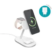 EPICO 3-in-1 Charging Stand Made for MagSafe with Adapter in Package - Blanc
